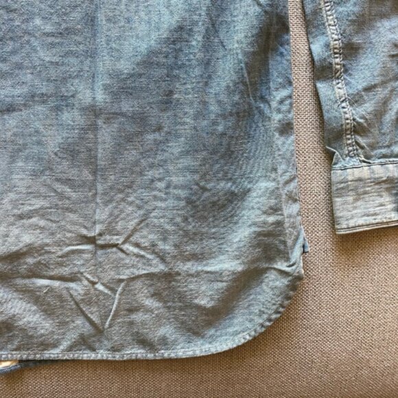 Ralph Lauren Vintage Men's Light Chambray Workshirt size Medium - Picture 15 of 16